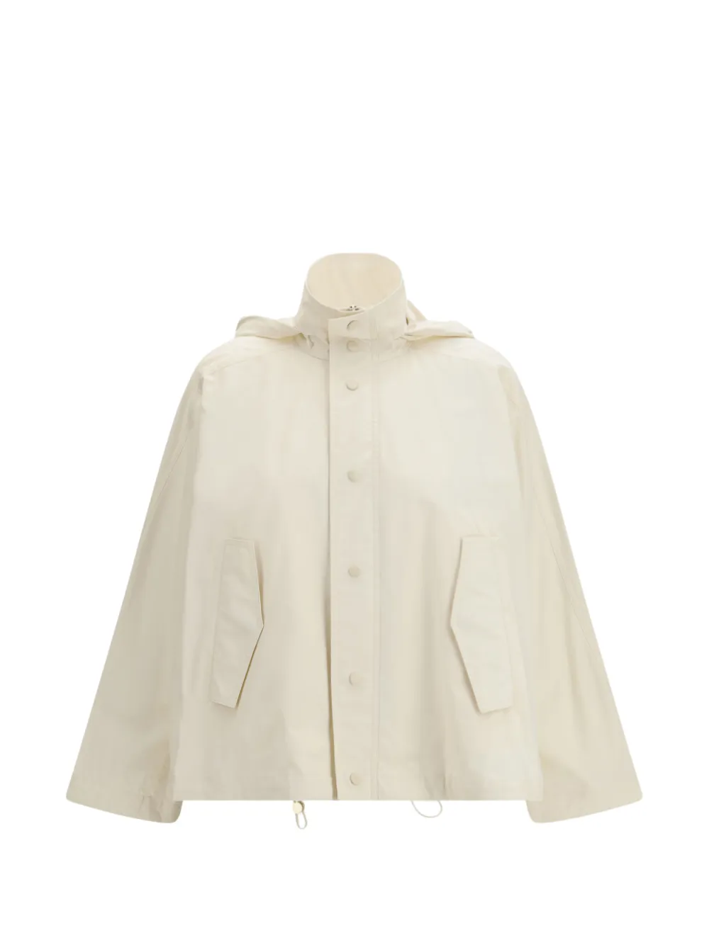 Fabiana Filippi hooded button-up parka coat - Toni neutri