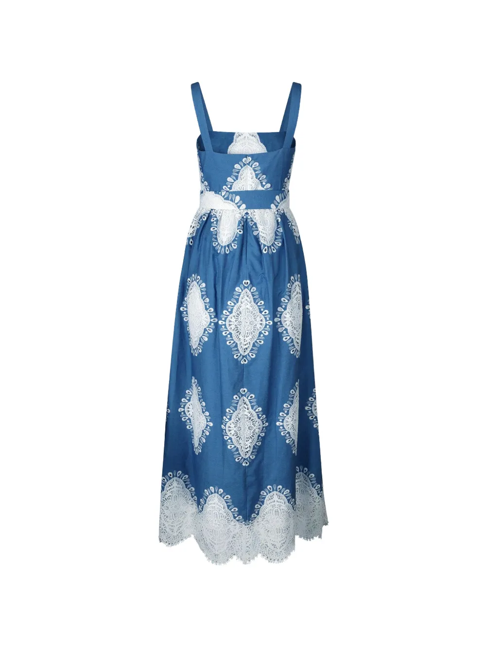 Nina Lace Belted Maxi Dress