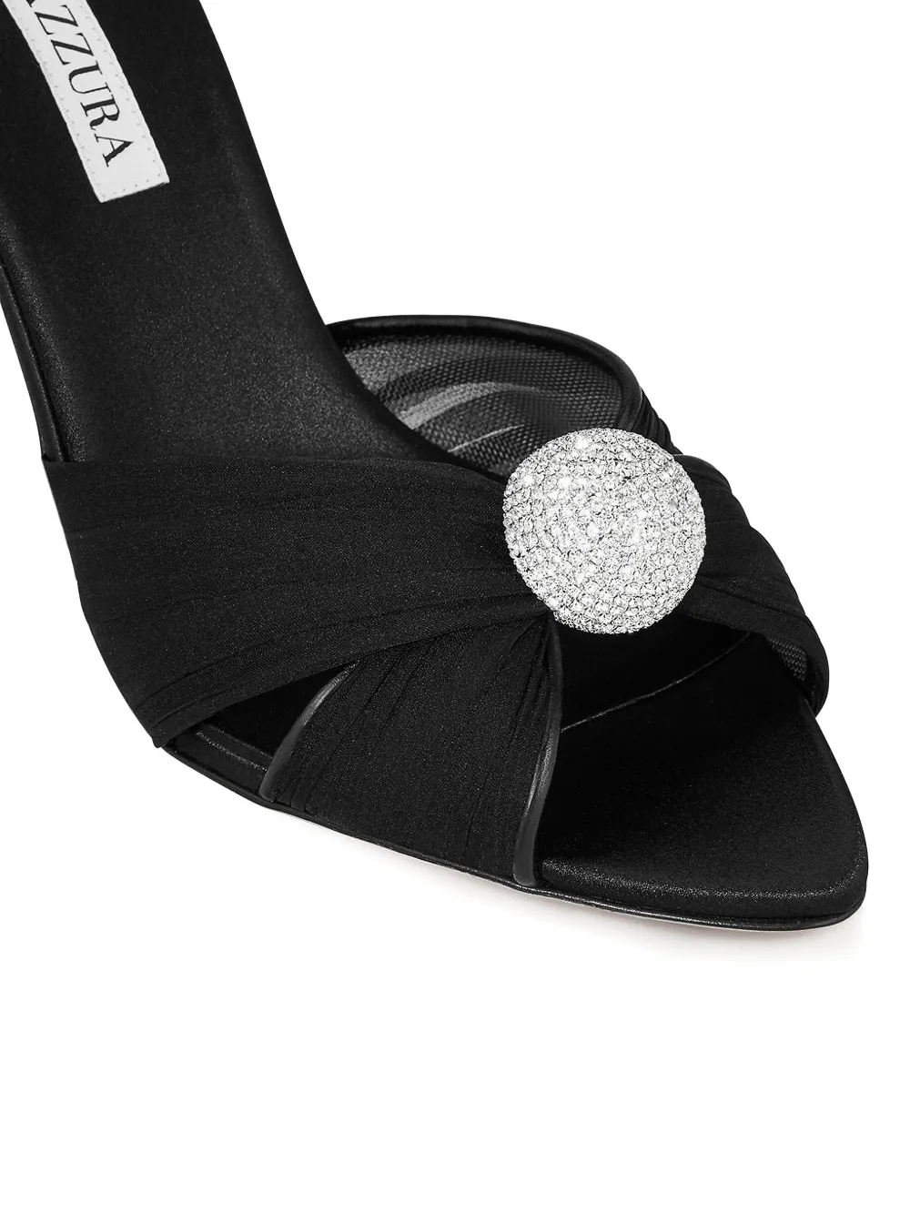 Aquazzura Mystery Mule verfraaide sandalen Zwart