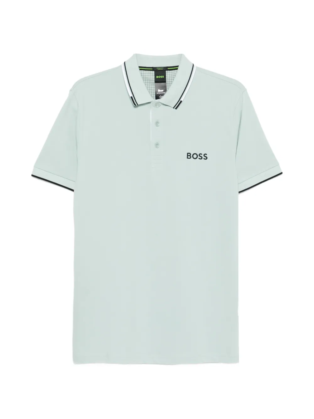 BOSS trimmed polo shirt - Blu
