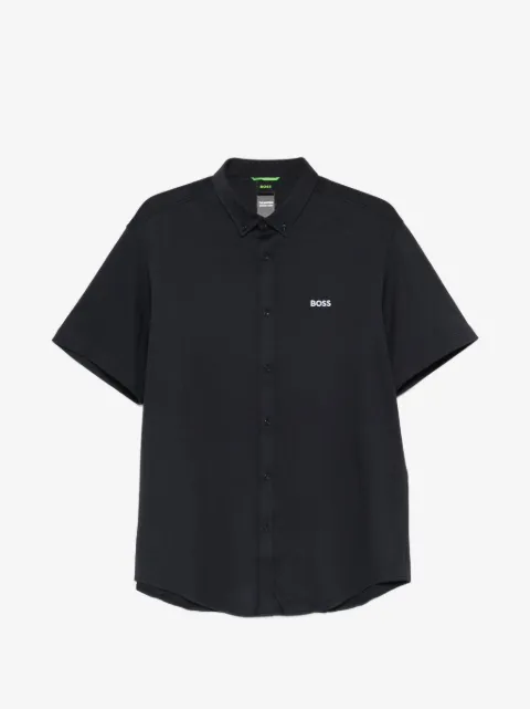 BOSS regular fit shirt in wrinkle-resistant cotton jersey