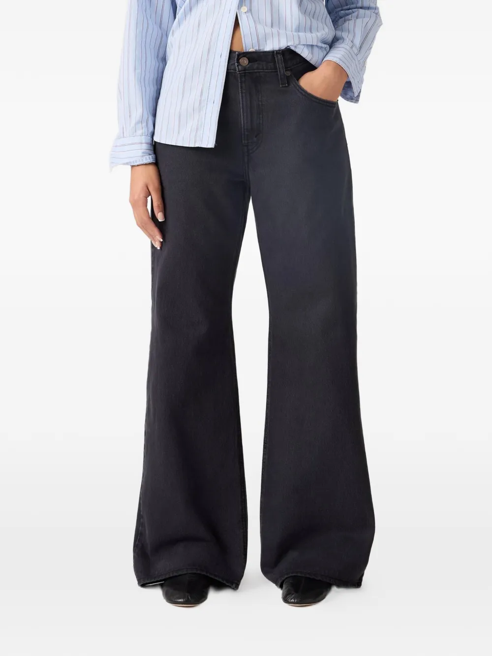 Levi's Ruimvallende broek Zwart