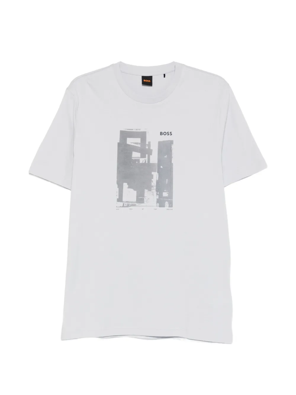 BOSS graphic-print T-shirt - Grigio