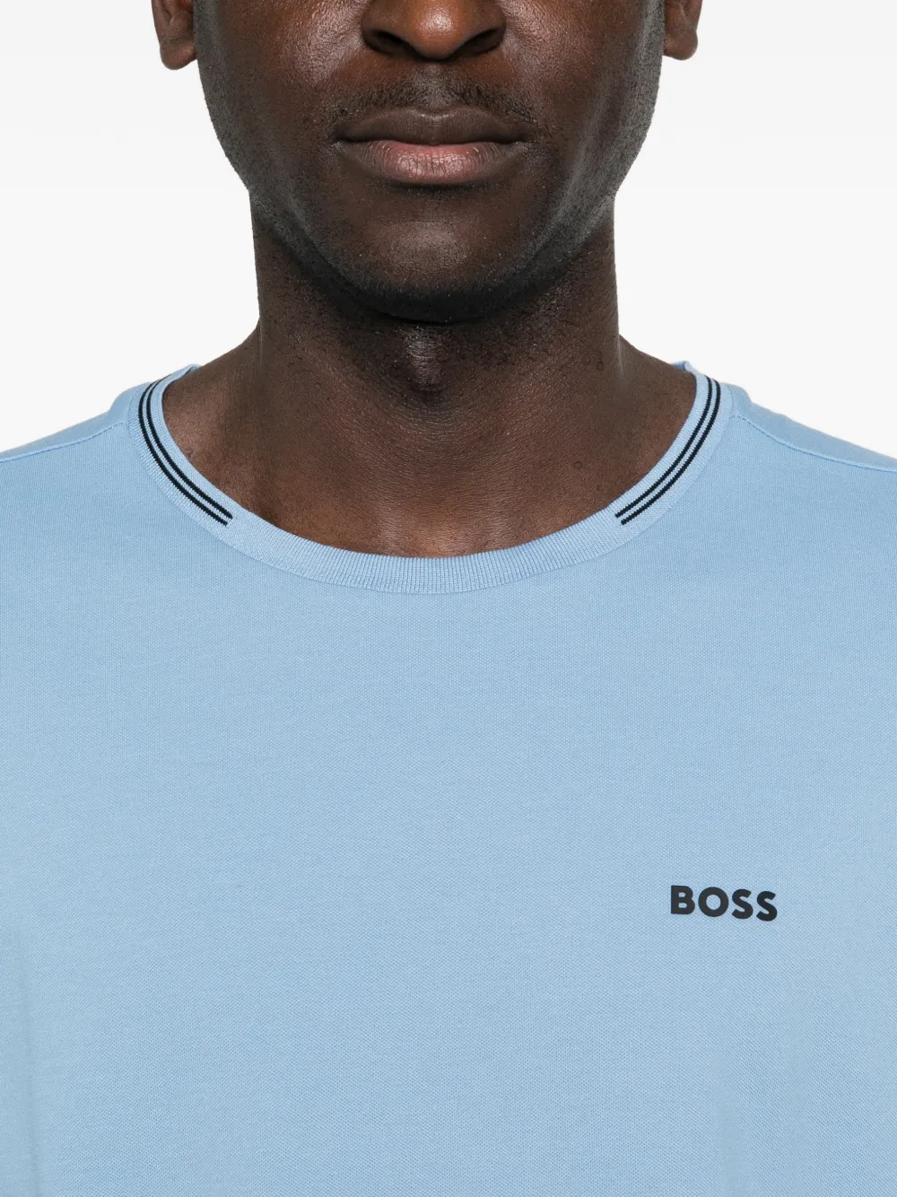 Striped-Trim T-Shirt