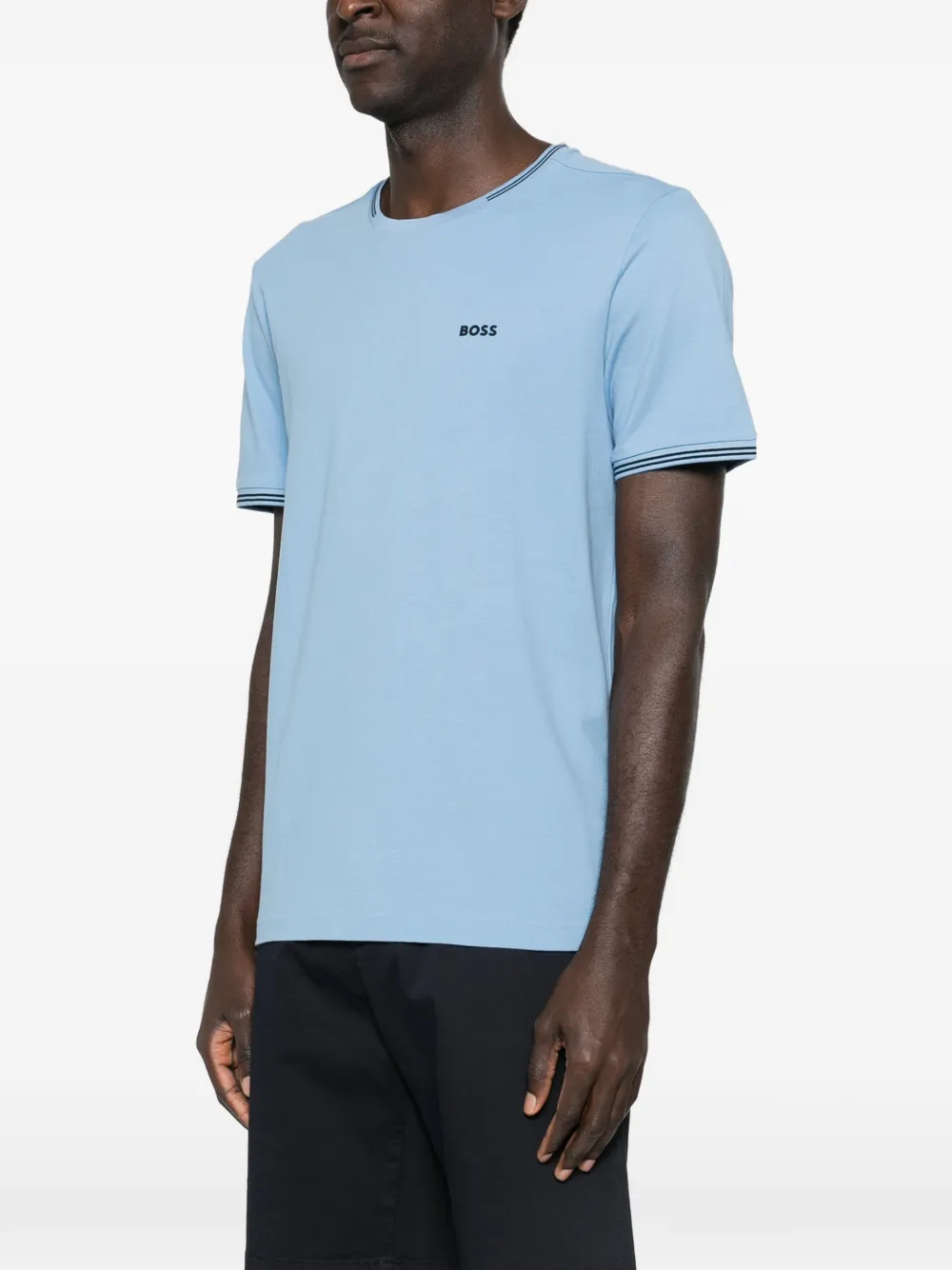Striped-Trim T-Shirt