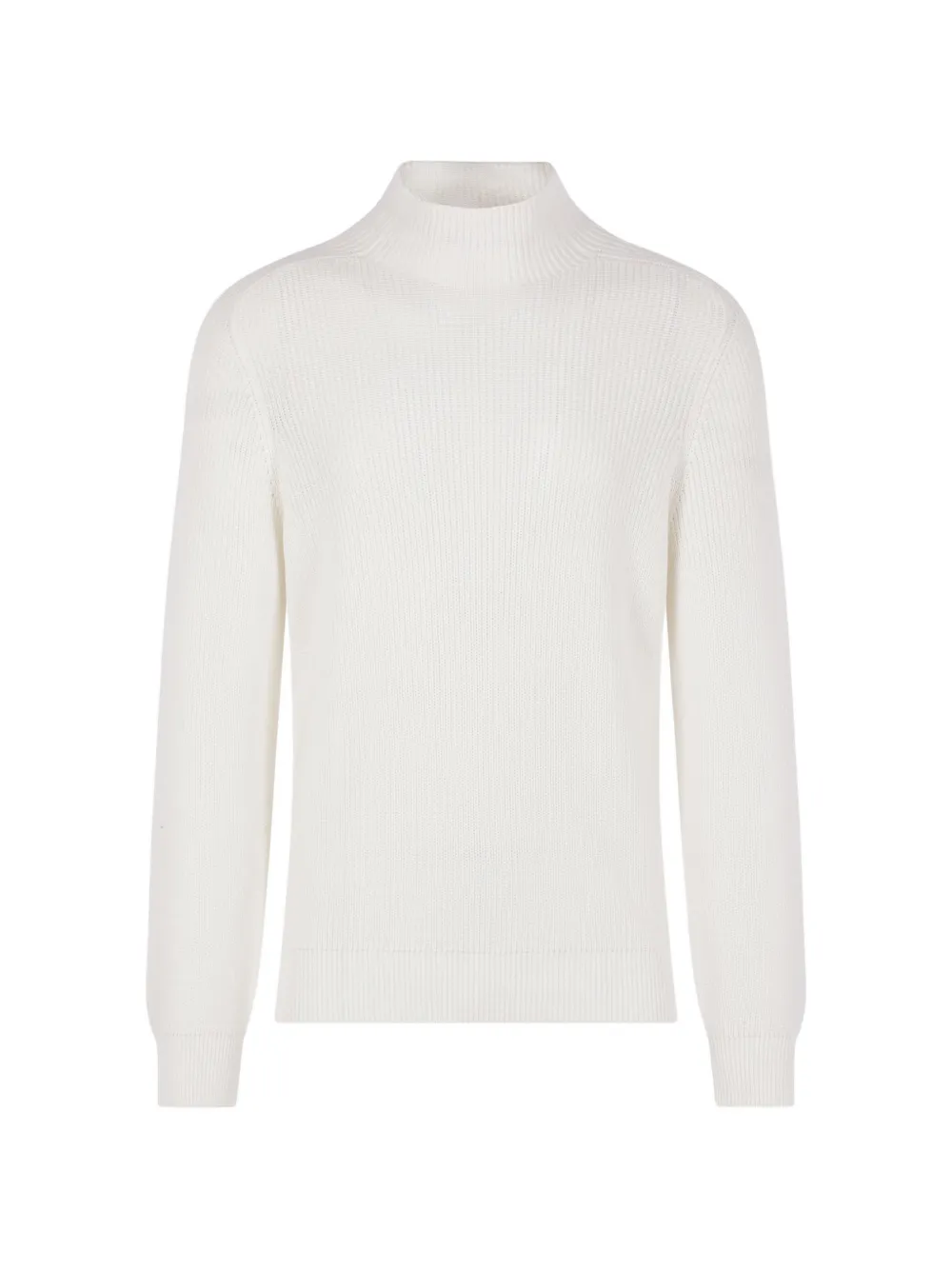 Brunello Cucinelli rib mock-neck sweater - Weiß
