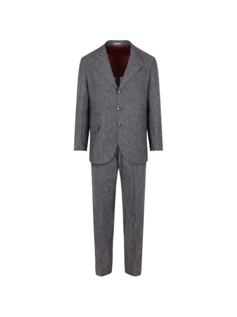 Brunello Cucinelli single-breasted linen suit
