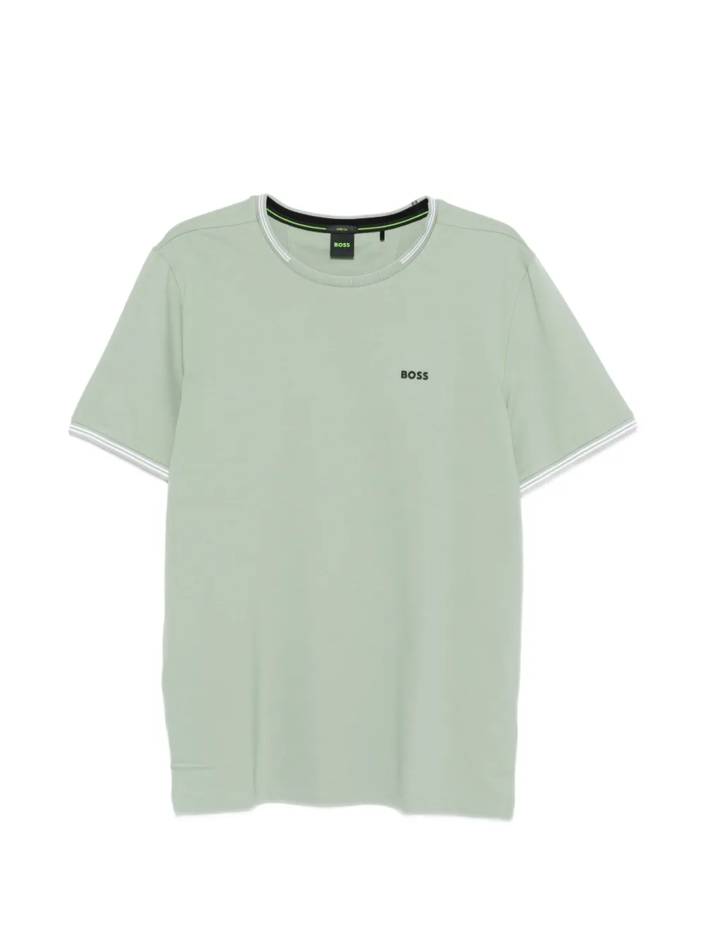 BOSS short-sleeved ribbed T-shirt - Verde