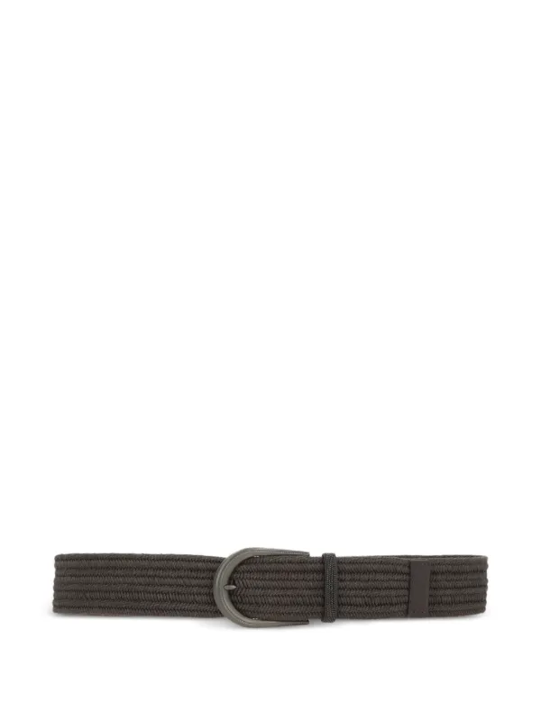 Brunello Cucinelli Buckle Belt in Grey