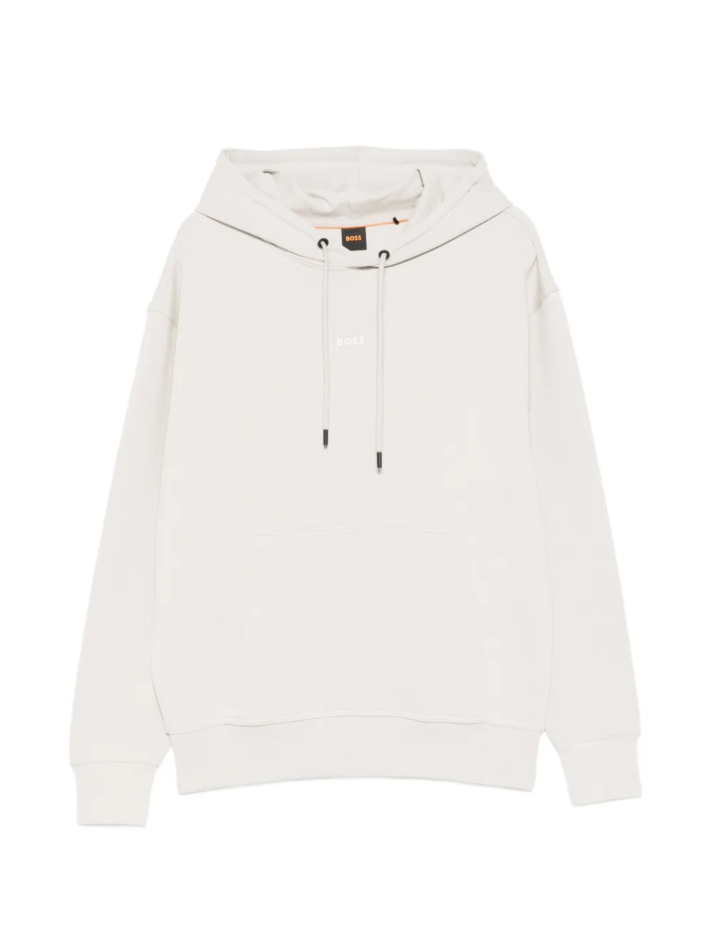 BOSS drawstring logo-detail hoodie - Toni neutri