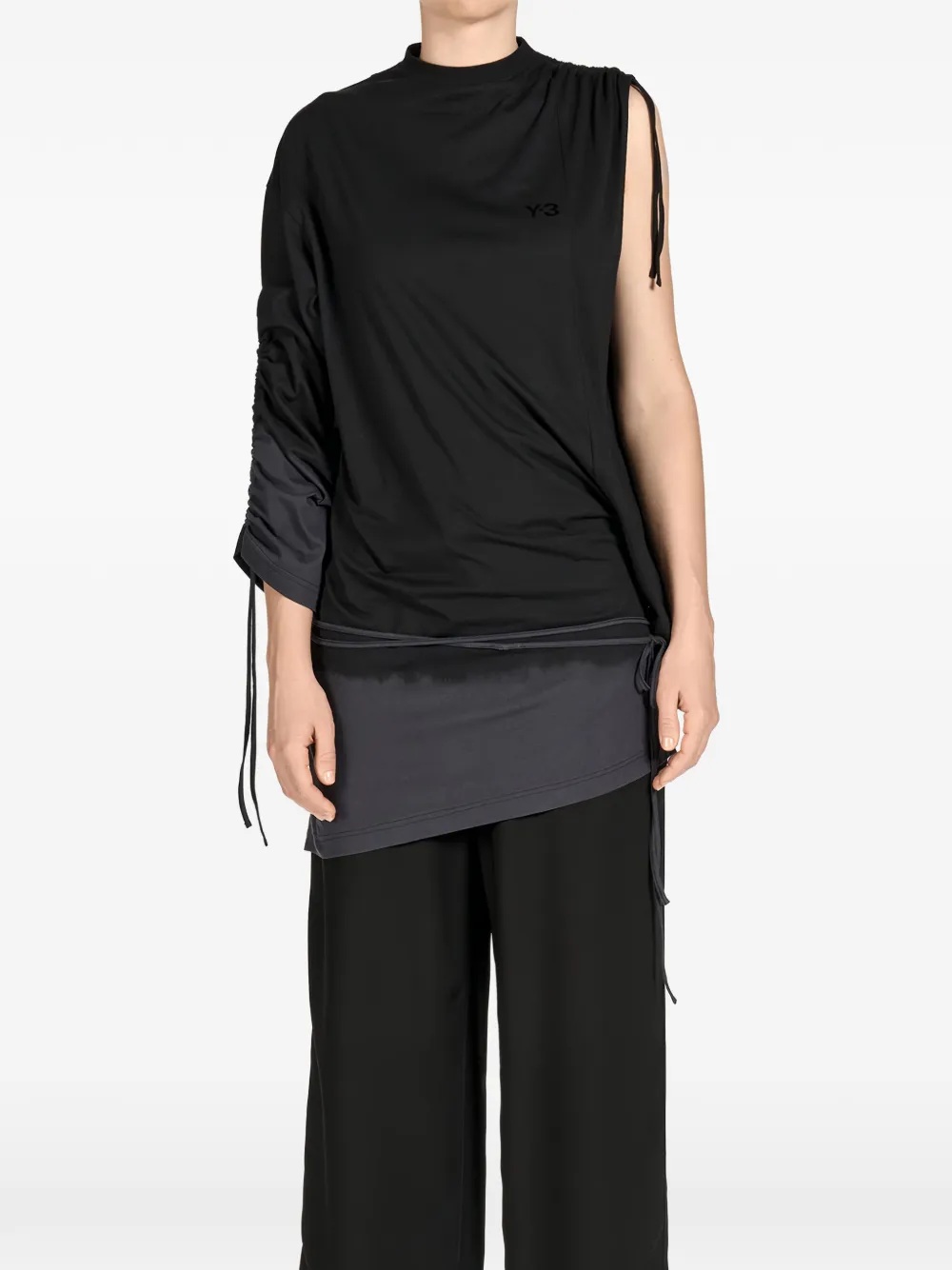 Y-3 drape T-shirt - Nero