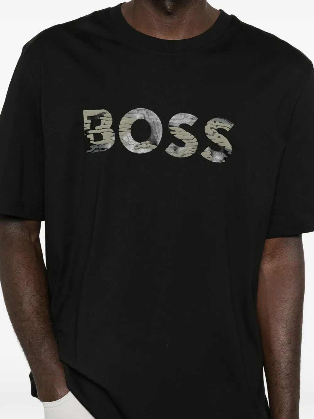 BOSS コットン Tシャツ | ブラック | FARFETCH JP