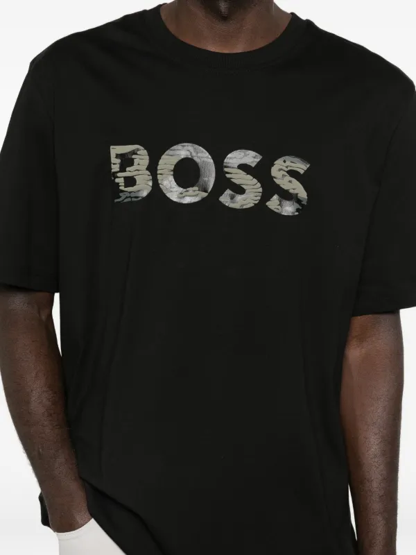 BOSS コットン Tシャツ | ブラック | FARFETCH JP
