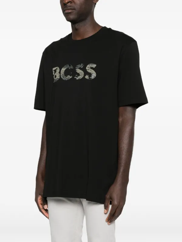 BOSS コットン Tシャツ | ブラック | FARFETCH JP