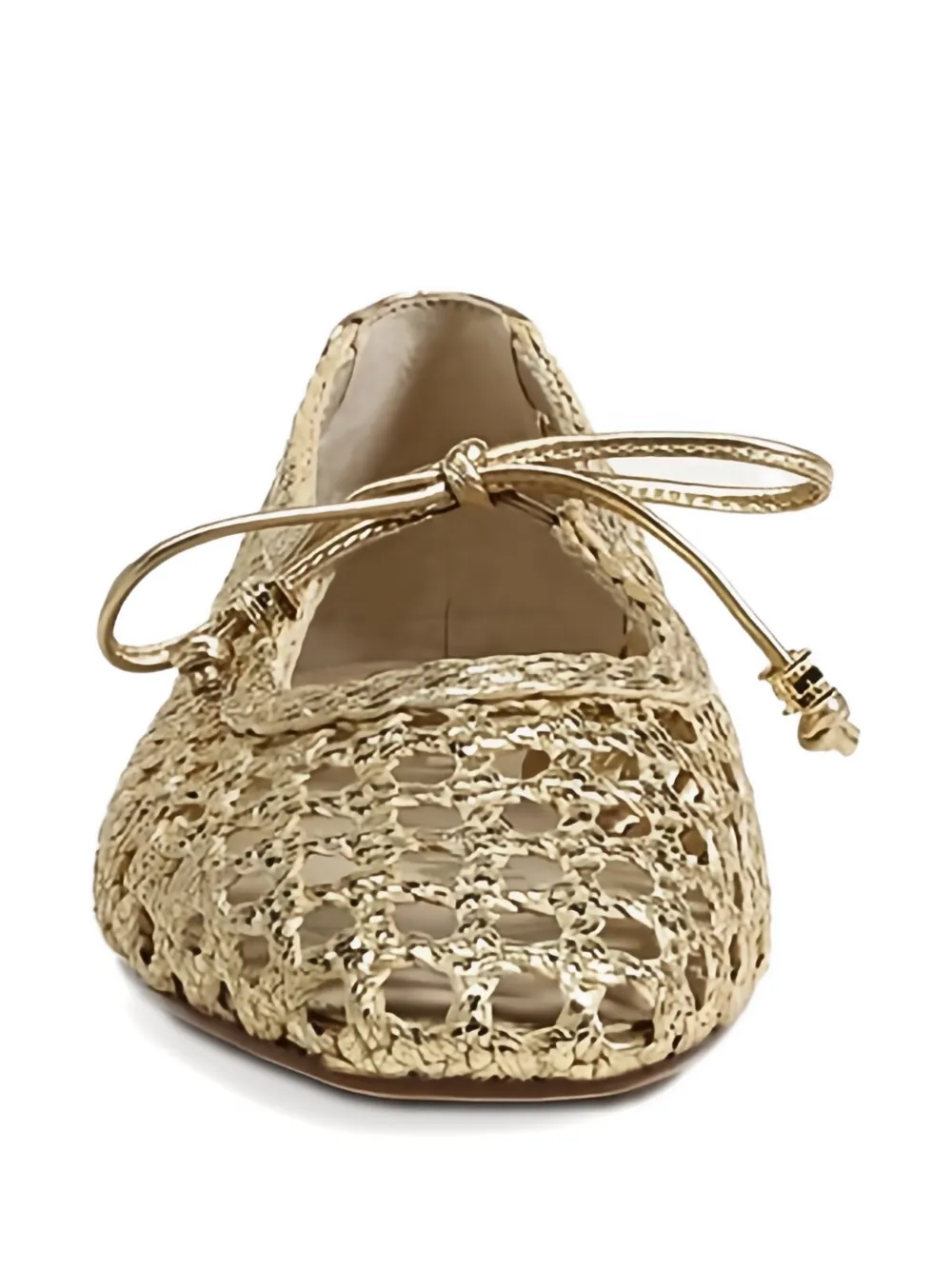 Sam Edelman Marcie woven tie ballet flats Goud