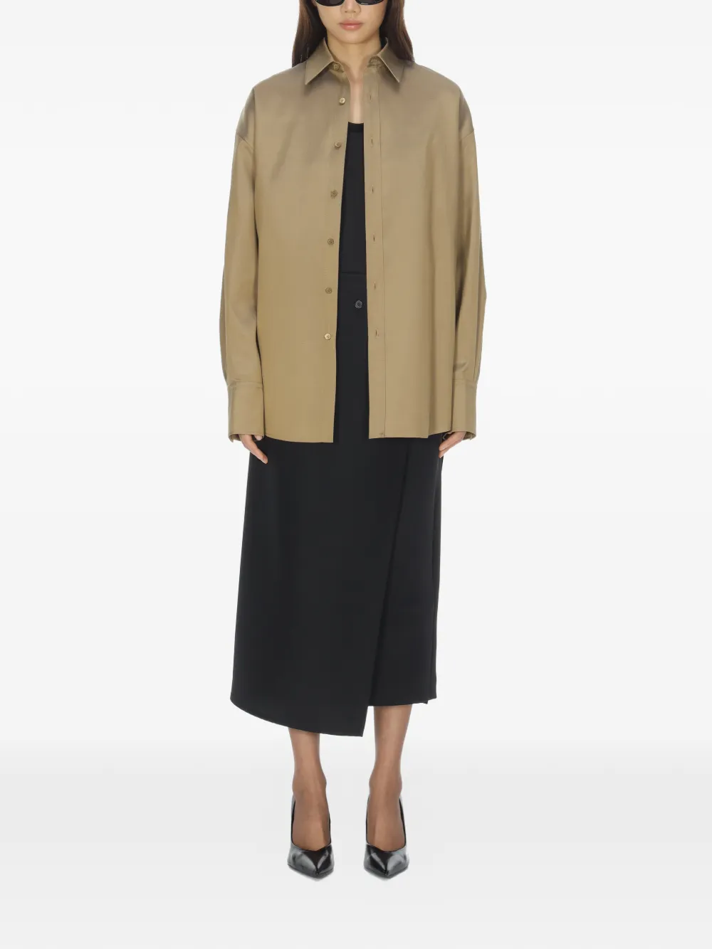 Carven Oversized Shirt in Neutrals, view 2