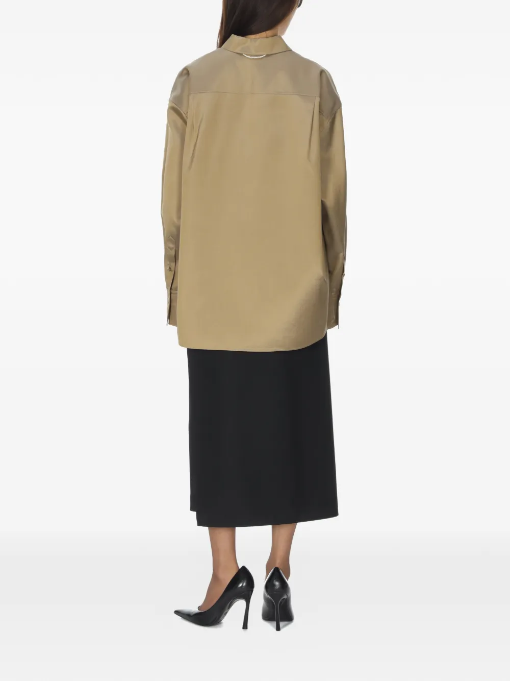 Carven Oversized Shirt in Neutrals, view 4
