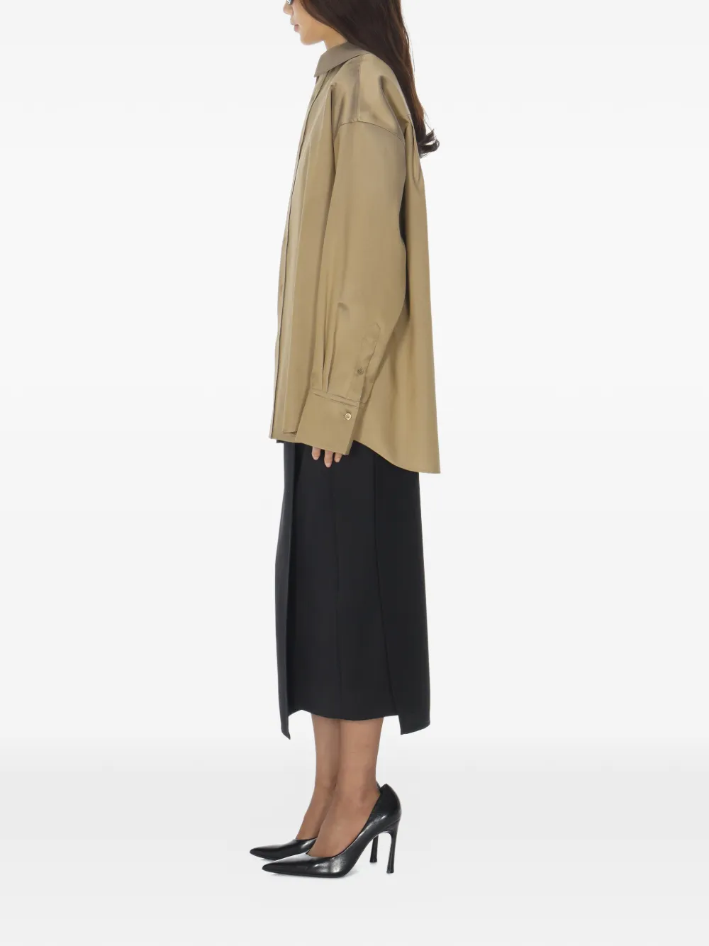 Carven Oversized Shirt in Neutrals, view 3