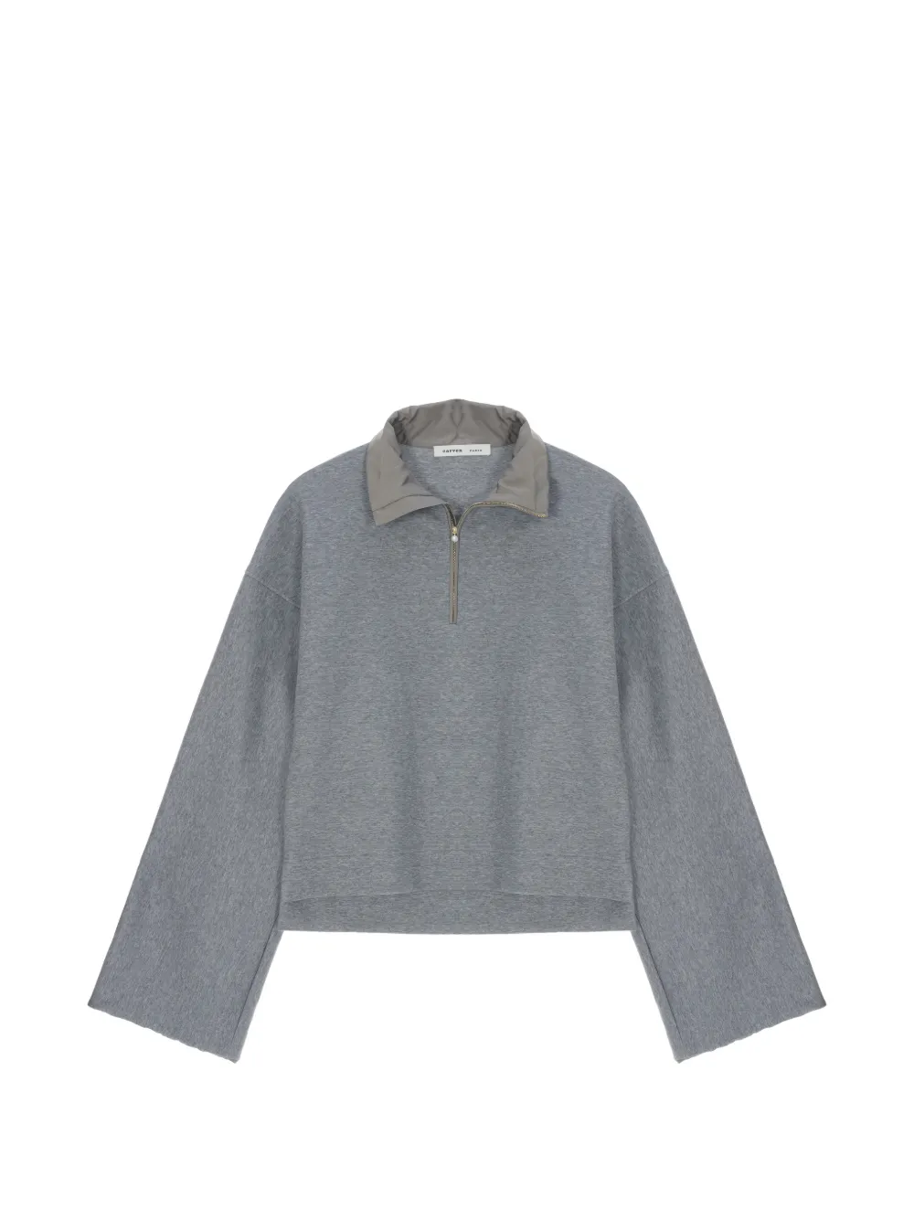 Carven high-neck half-zip sweatshirt - Grey