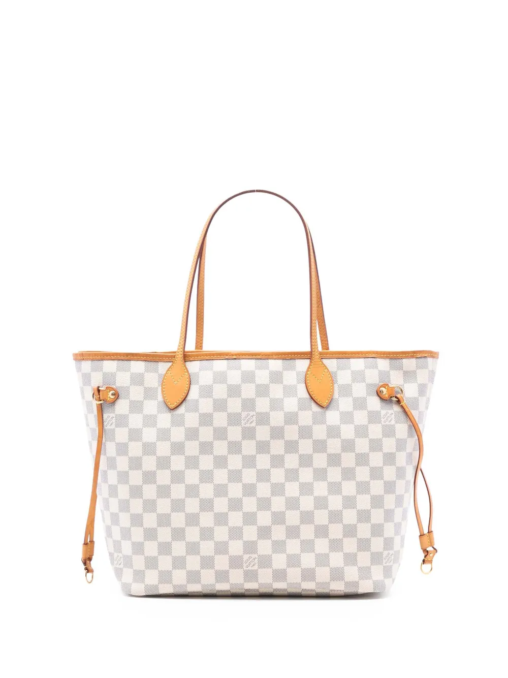 Louis Vuitton Pre-Owned Borsa tote Neverfull MM in tela Damier Azur 2017 - Bianco