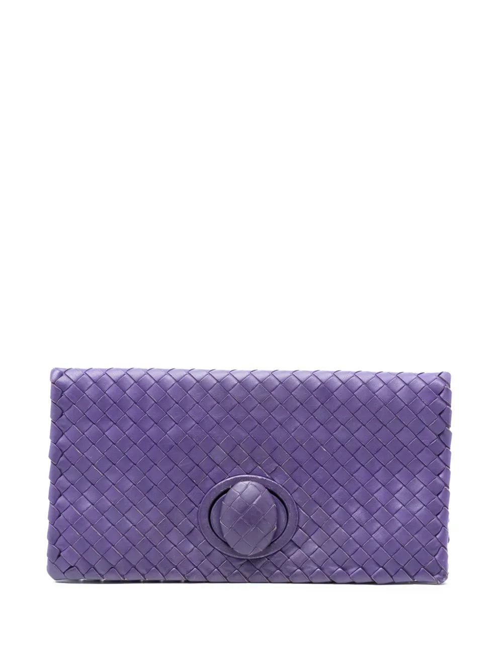 Bottega Veneta Pre-Owned Borsa a mano Intrecciato in nappa con chiusura a girello 2012-2025 - Viola