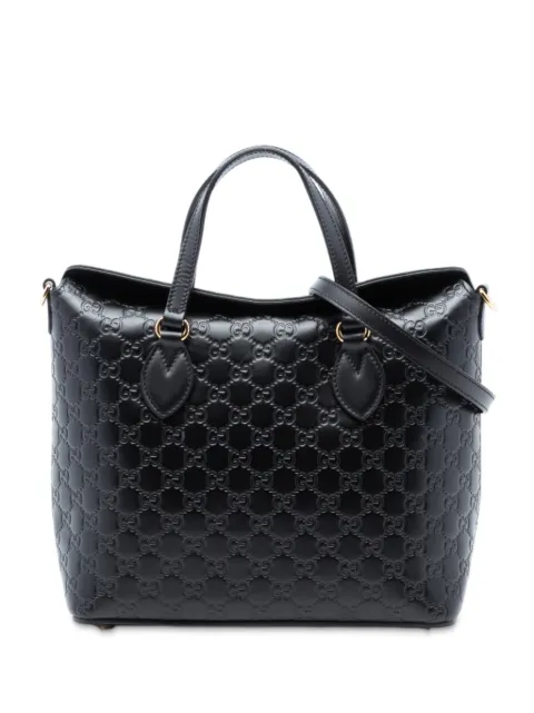 Gucci Pre-Owned 2016-2025 Guccissima Linea A Fold Over satchel