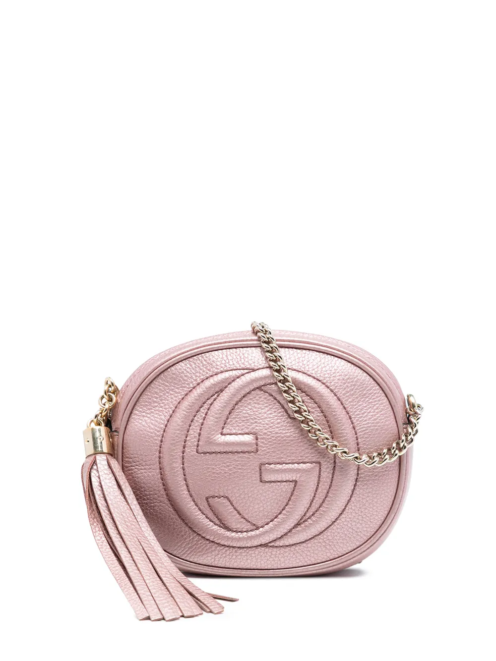 Gucci Pre-Owned Borsa a tracolla Soho Chain mini in pelle di vitello metallizzata 2016-2025 - Rosa