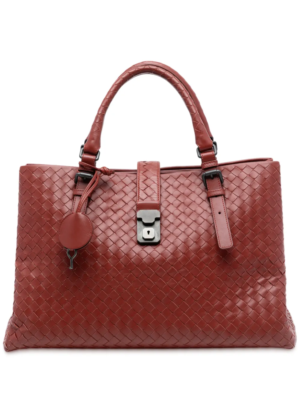 Bottega Veneta Pre-Owned Borsa tote Intrecciato Roma media in nappa 2012-2025 - Rosso