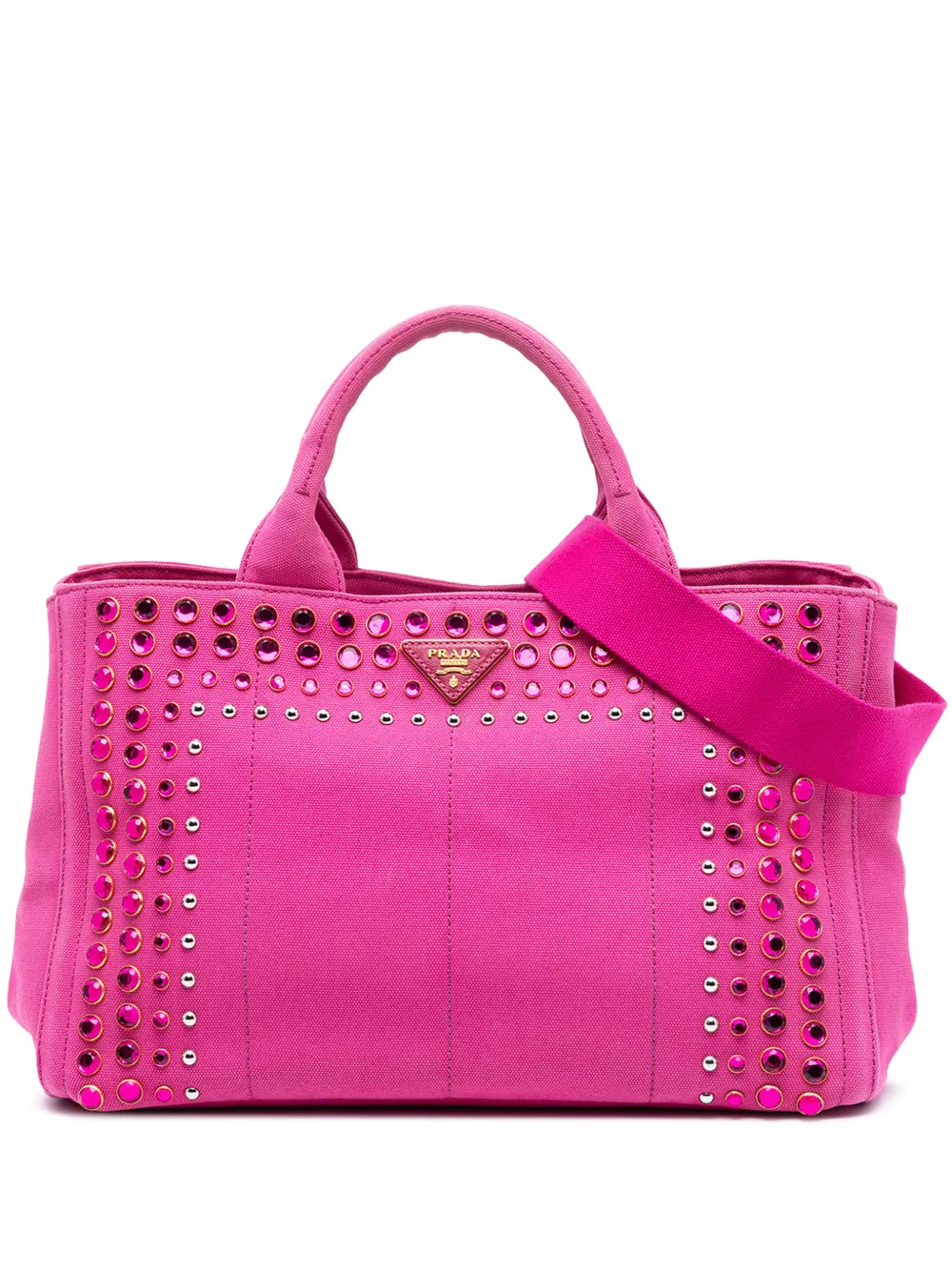 Prada Pre-Owned Borsa a tracolla Canapa Bijoux in tela 2010-2025 - Rosa