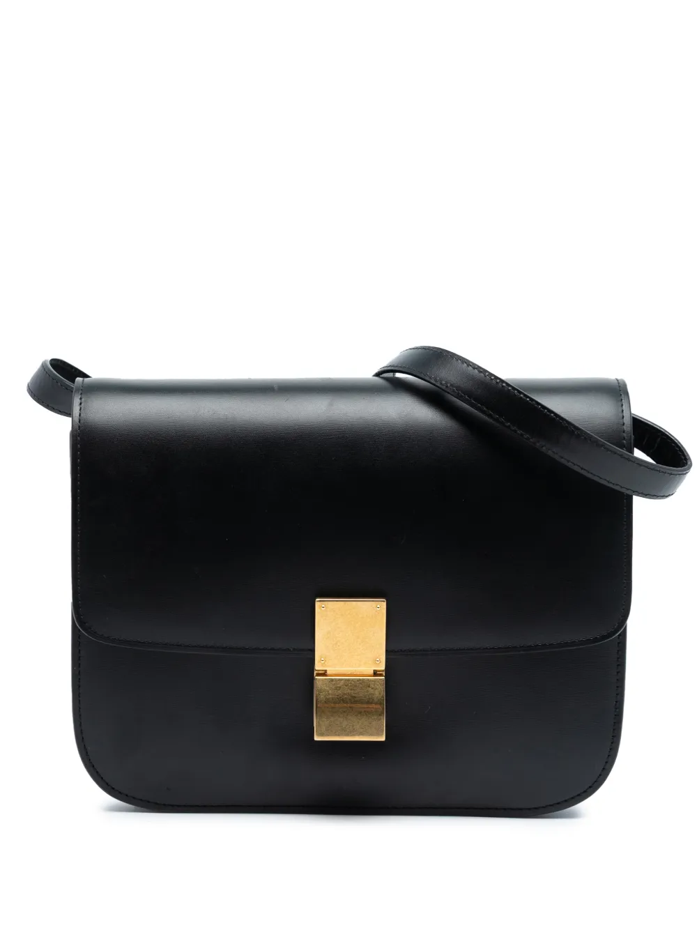 Celine Pre-Owned Borsa a tracolla Classic Box in pelle di vitello media 2015 - Nero