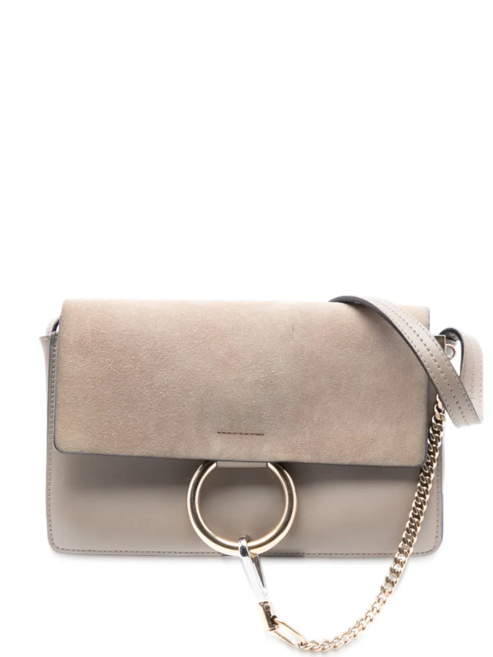 Chloé Pre-Owned Borsa a tracolla Faye piccola in pelle di vitello e pelle scamosciata 2017 - Marrone