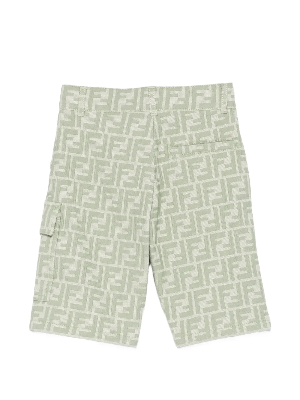 Fendi Kids Shorts met logo-patroon Groen