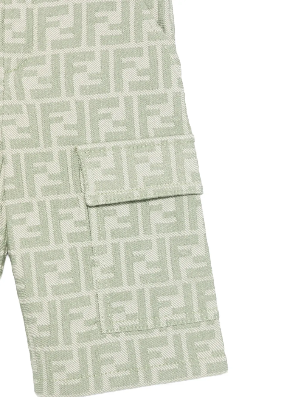 Fendi Kids Shorts met logo-patroon Groen