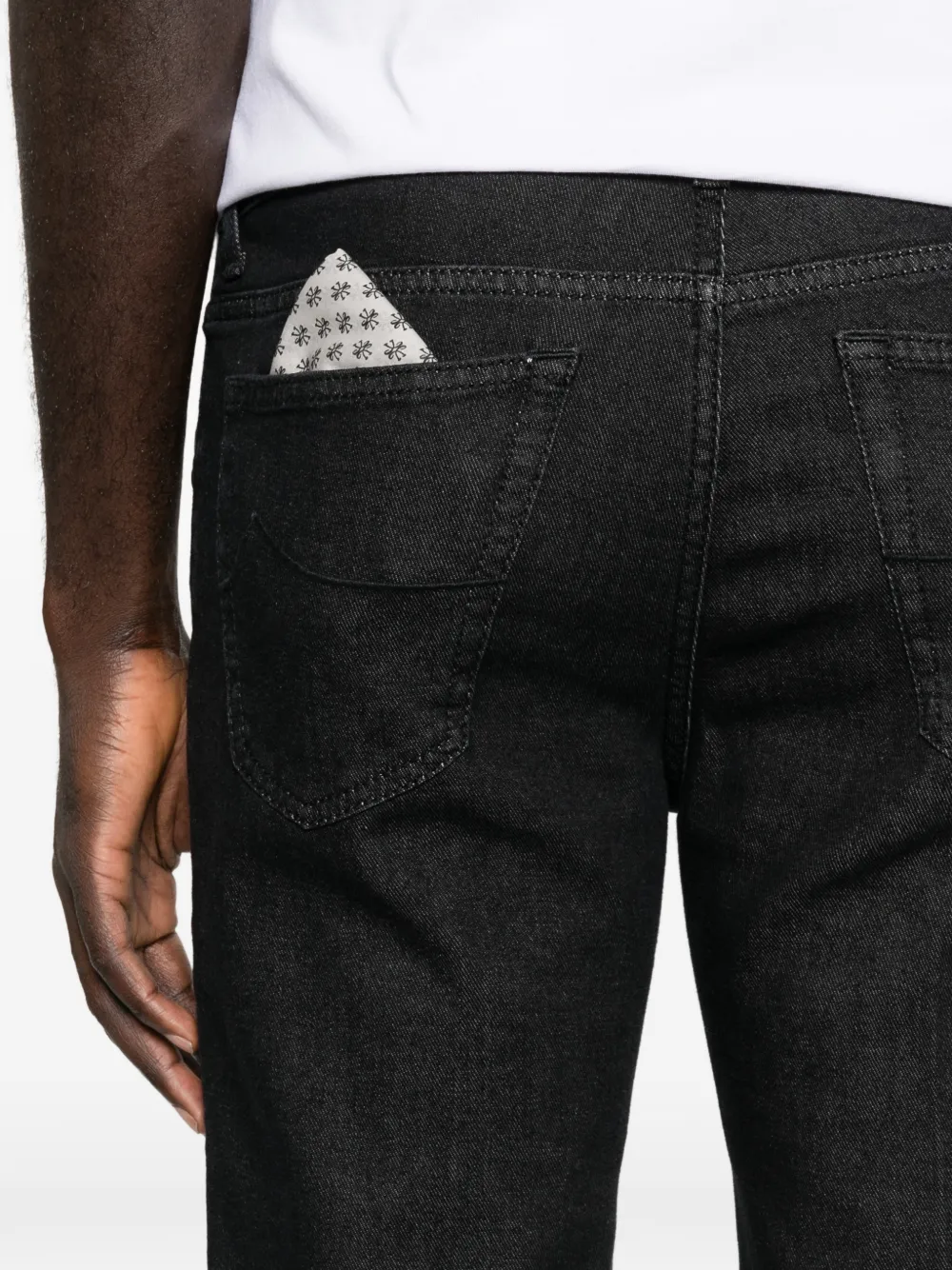 Jacob Cohën Straight jeans met vijf zakken Zwart