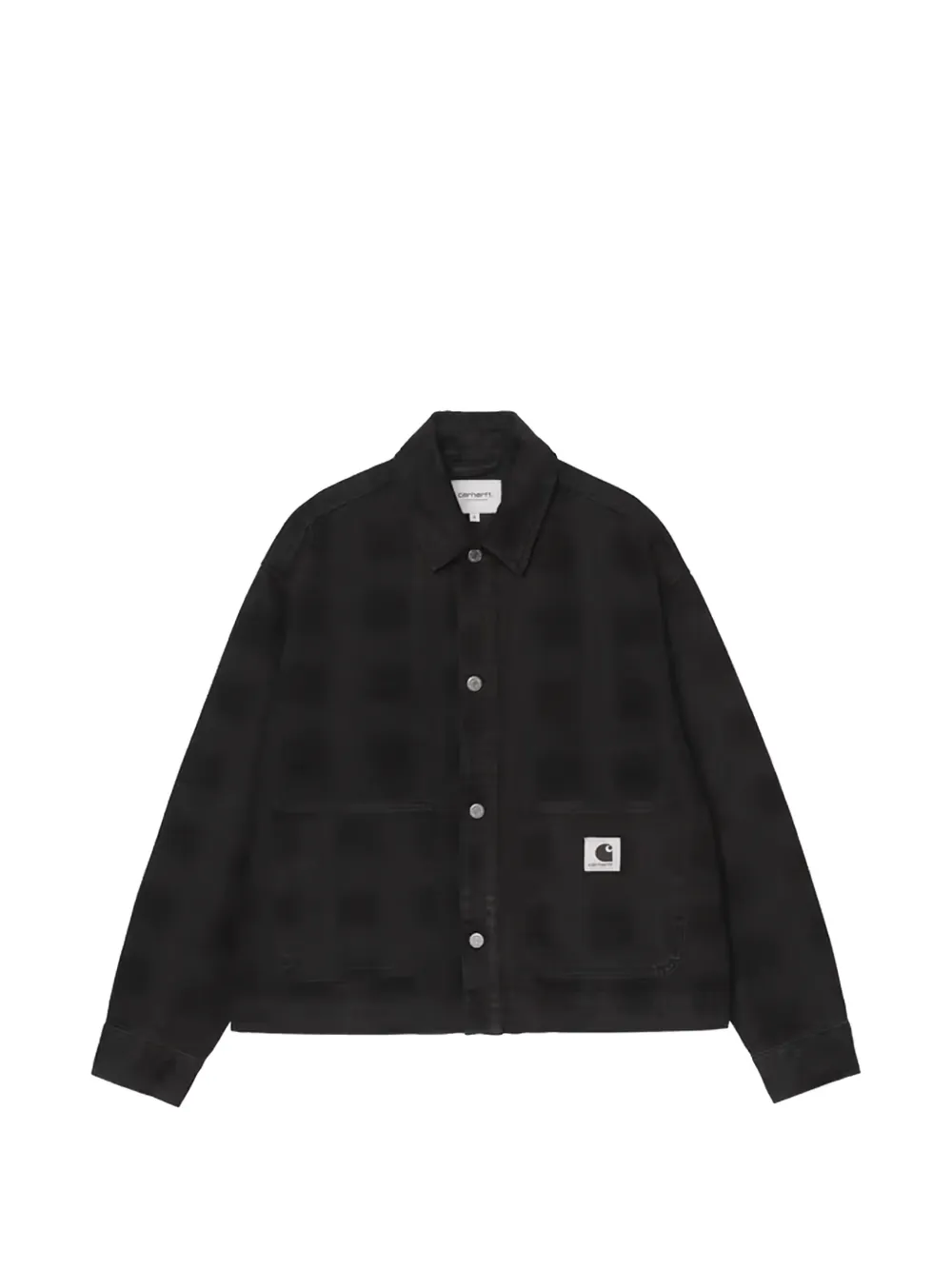 Carhartt W Everson Square Pattern Shirt Jacket In Black
