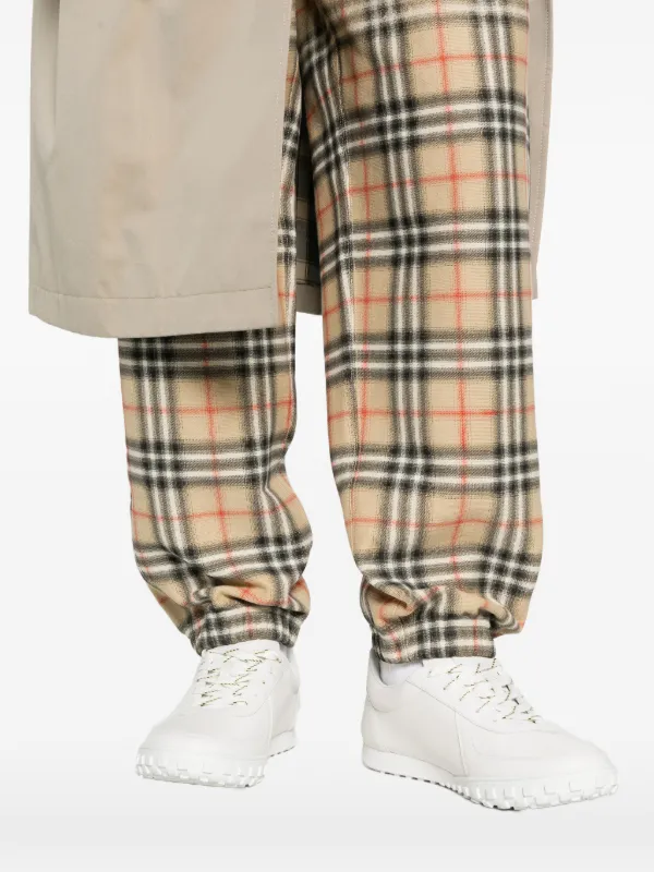 Burberry Gradient Check Track Pants | Neutrals | FARFETCH