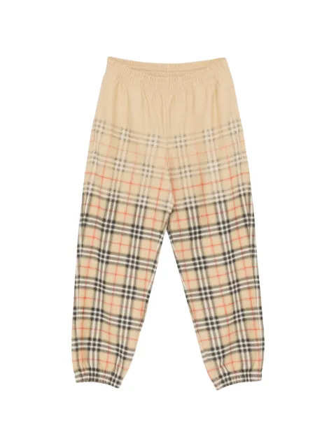 Burberry check-pattern track pants