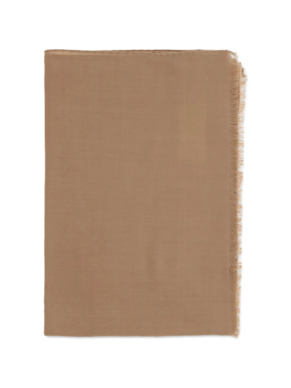 Max Mara Sciarpa con frange - Marrone