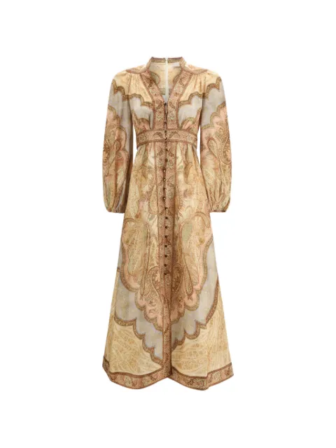ZIMMERMANN Wanderlust plunge paisley midi dress