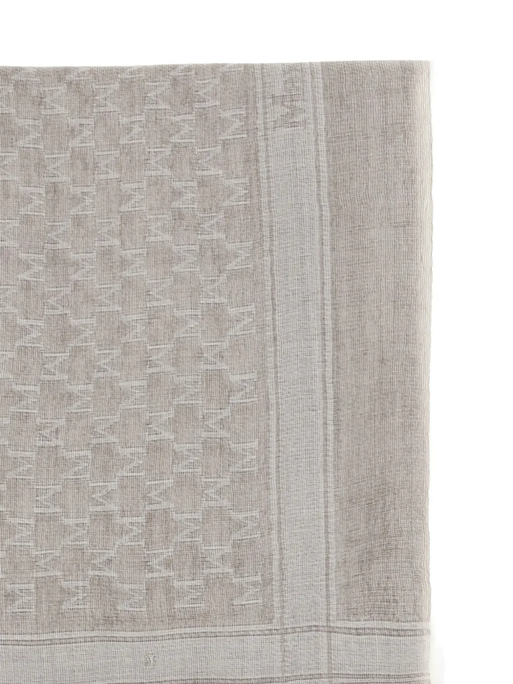  Max Mara Logo Pattern Scarf - Neutrals 