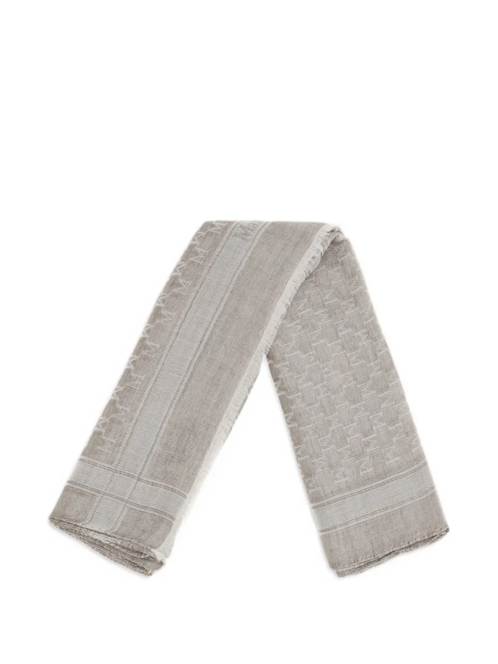  Max Mara Logo Pattern Scarf - Neutrals 