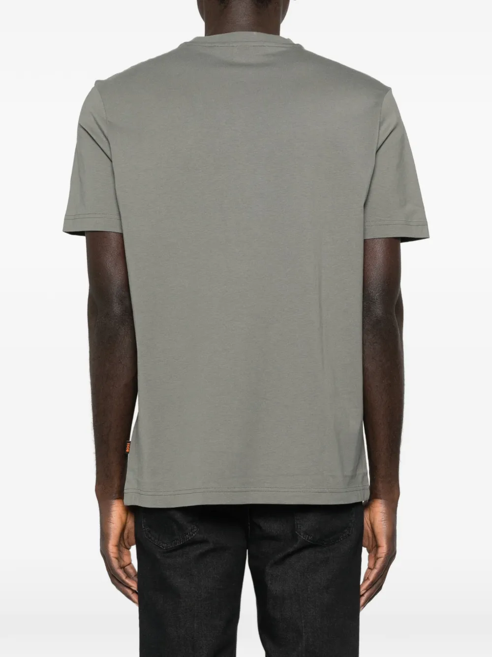 BOSS Katoenen-jersey T-shirt met logo Grijs