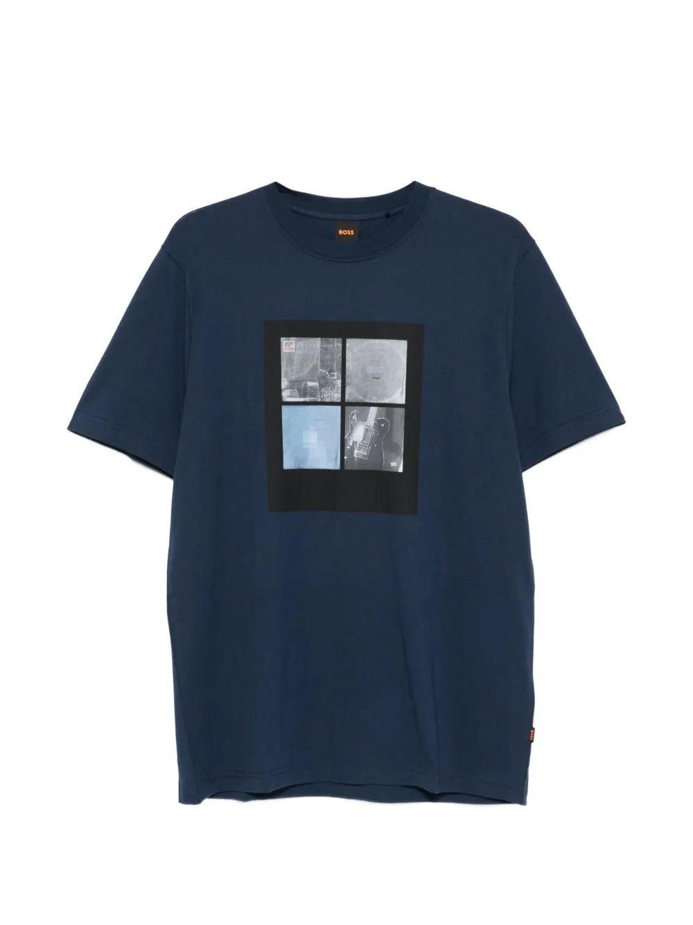 BOSS graphic-print T-shirt - Blau