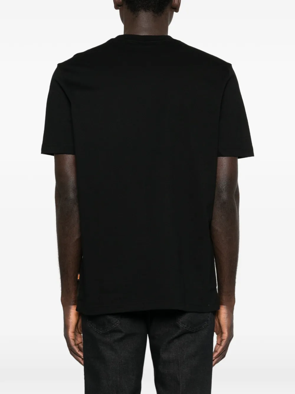 BOSS Katoenen-jersey T-shirt met print Zwart