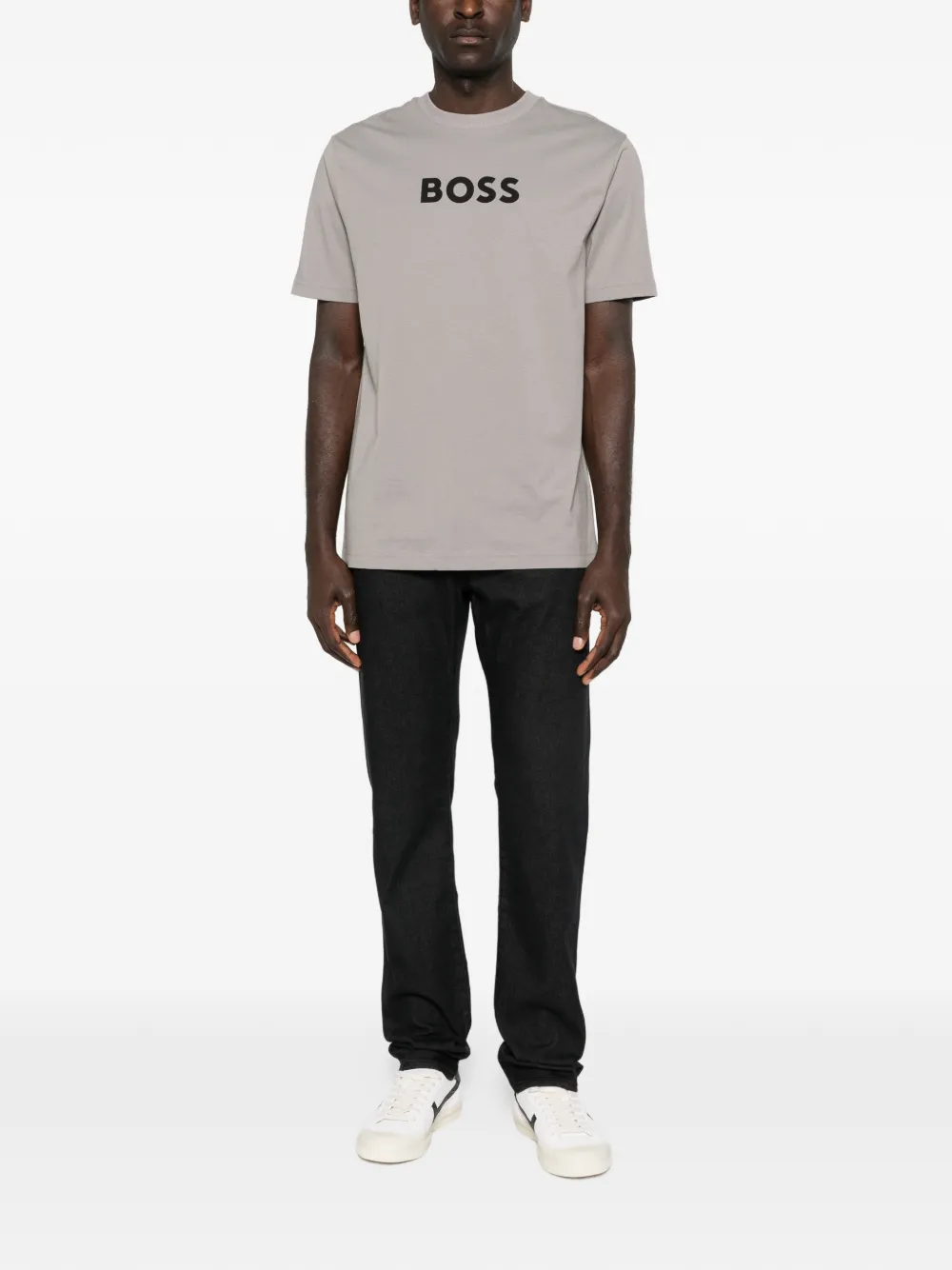 BOSS 로고 디테일 티셔츠 | 티셔츠