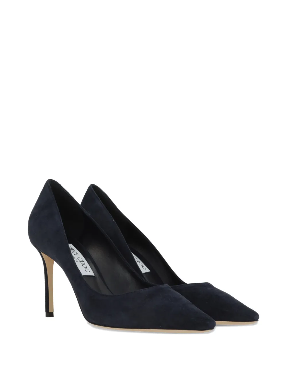 Jimmy Choo Romy 85 suède pumps met puntige neus Blauw