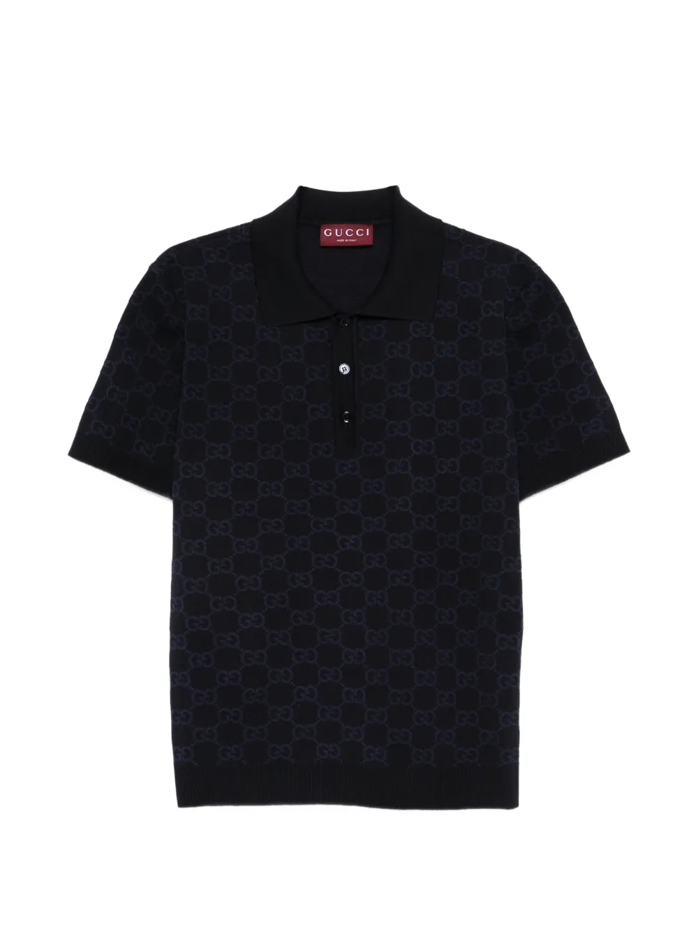 Gucci GG-patterned polo shirt - Blau