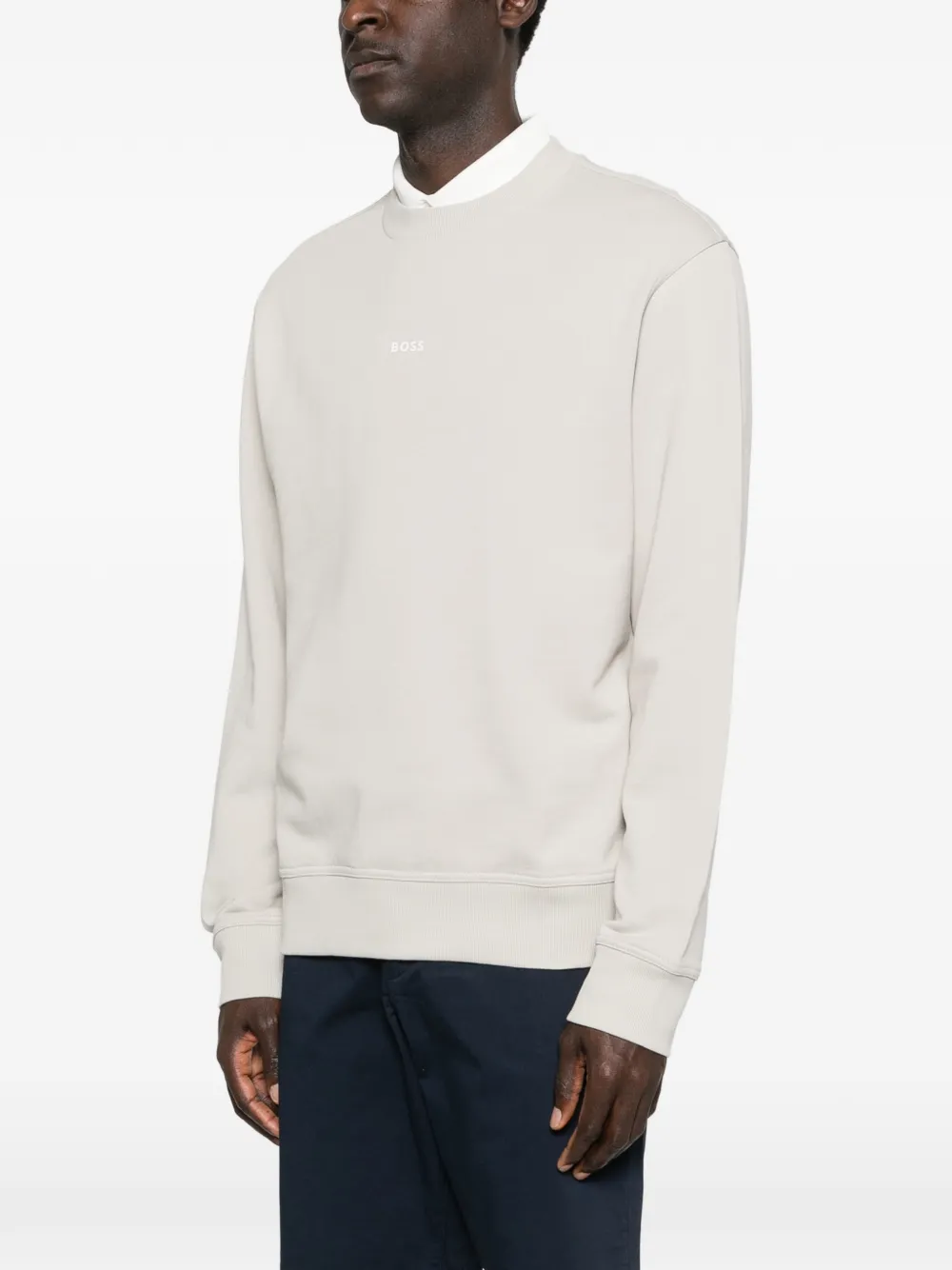 BOSS Sweater met logo Beige