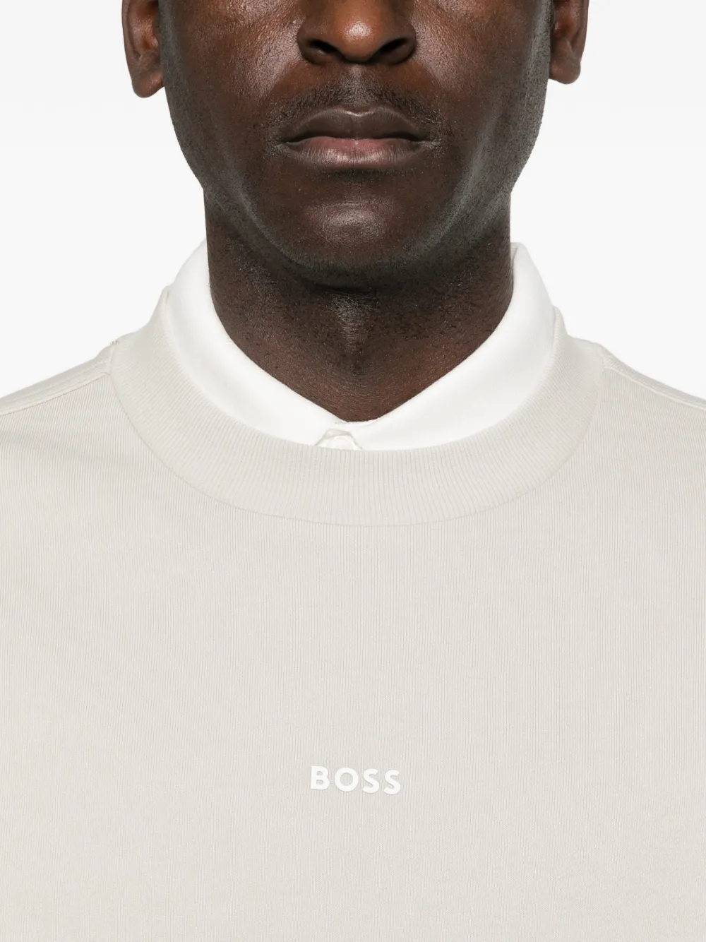 BOSS Sweater met logo Beige
