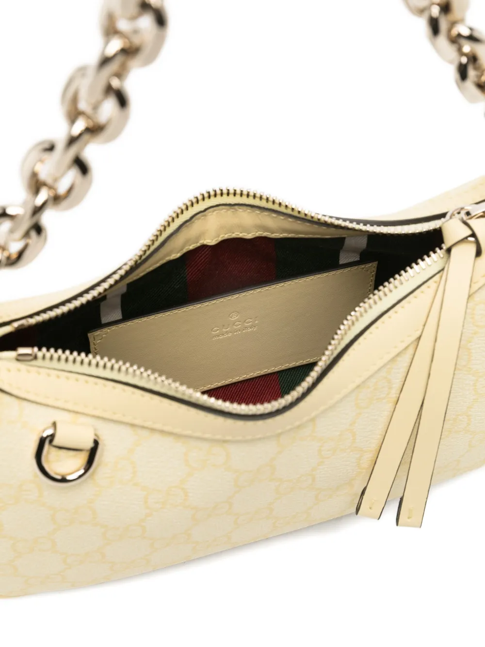 Gucci GG Emblem Small Shoulder Bag in Yellow, view 5
